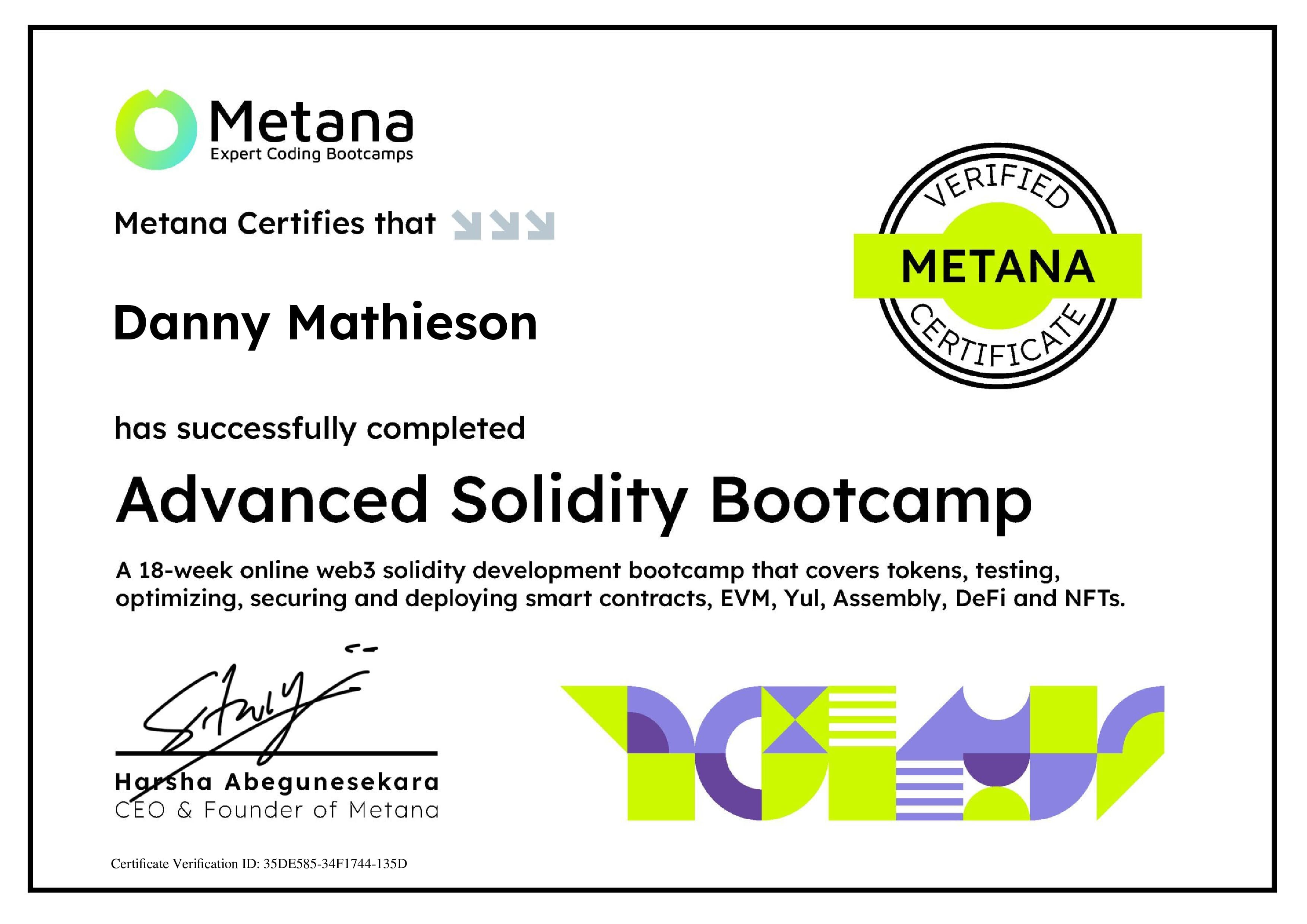 PDF Page 1 - Solidity Certificate
